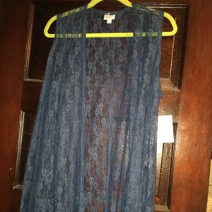 LuLaRoe Lace Joy navy blue